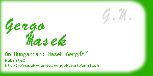 gergo masek business card